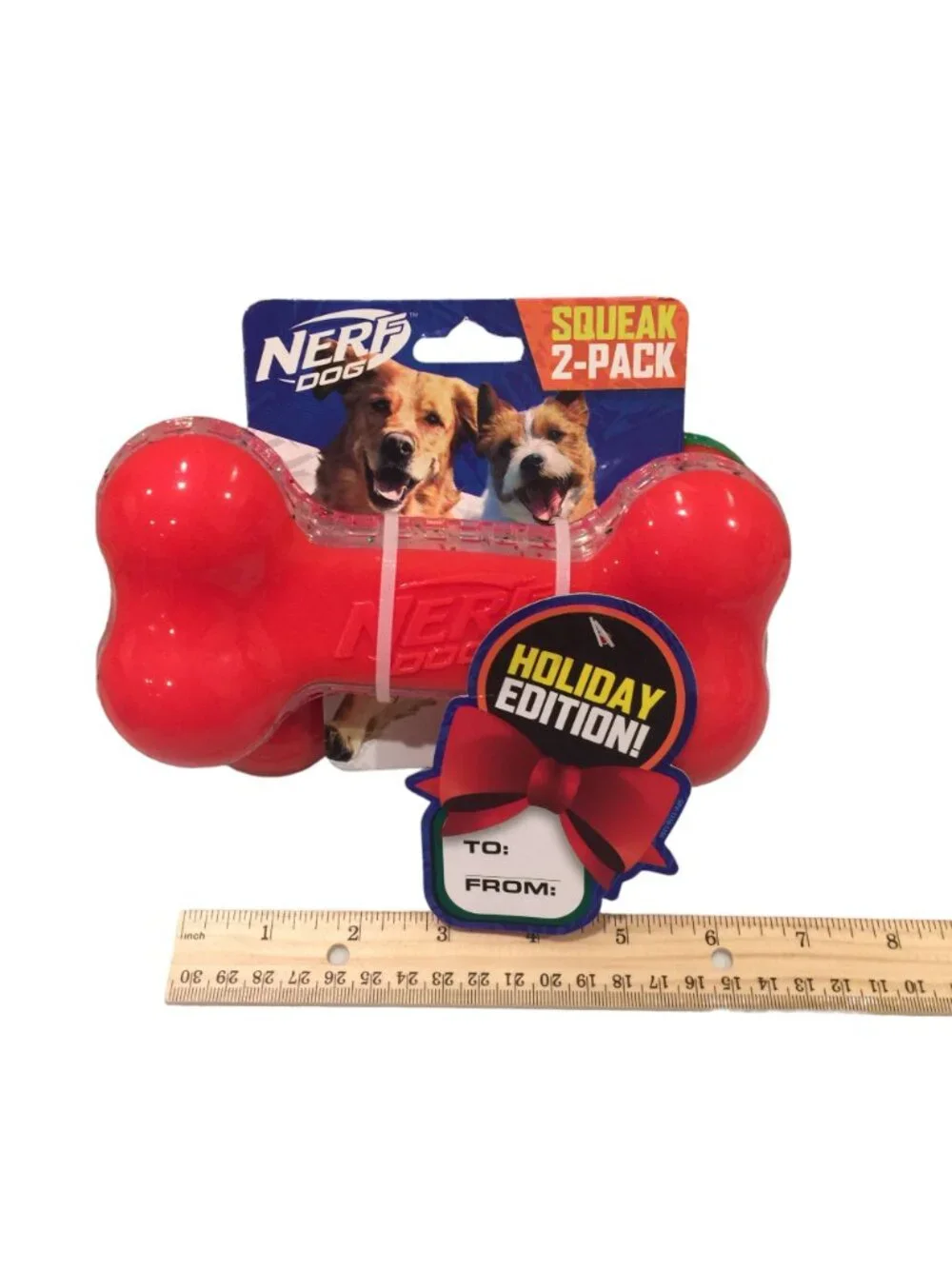 NERF DOG Holiday Edition Squeak 7 1/2